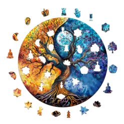 Alternative view of Wooden Jigsaw Puzzle - YIN YANG TREE OF LIFE 9