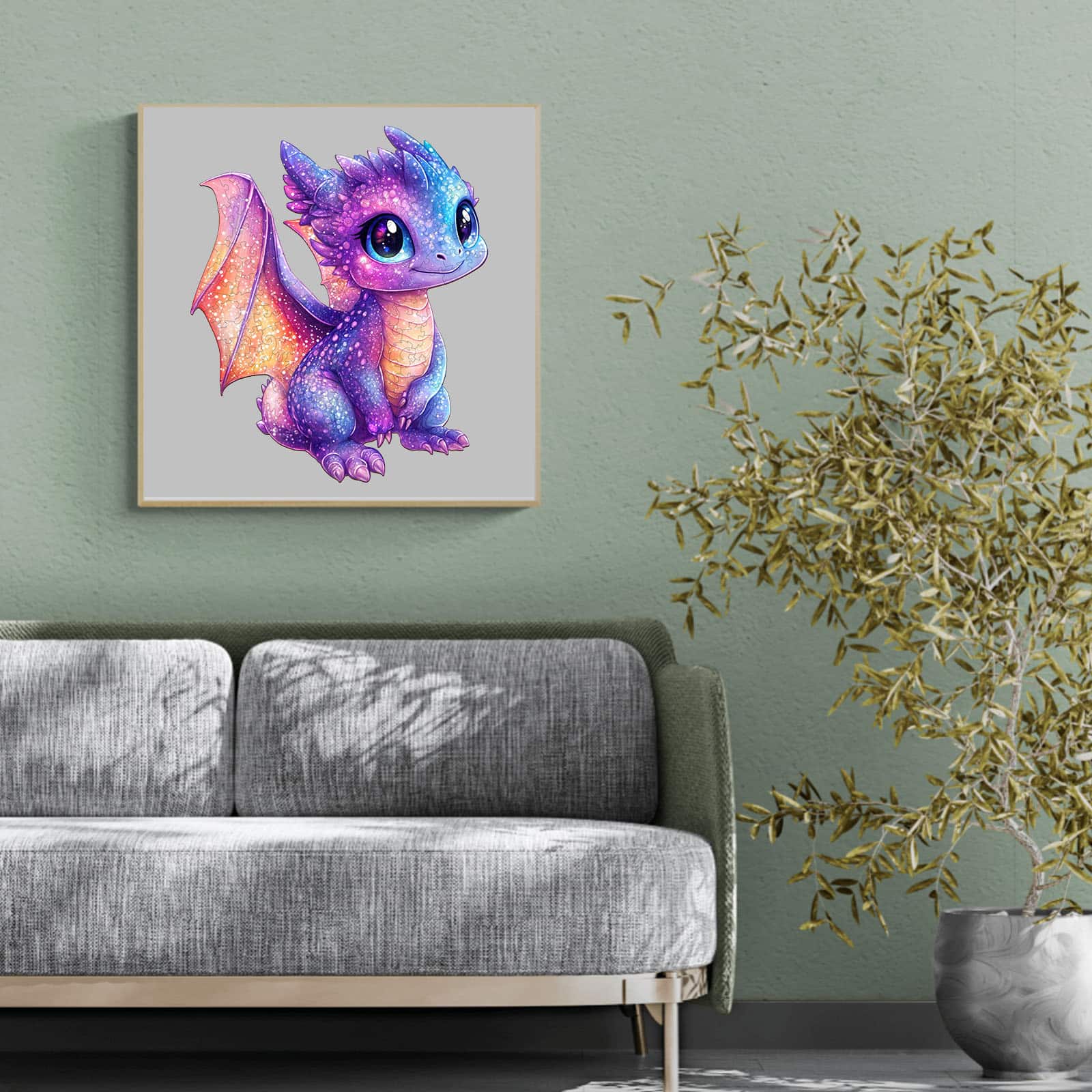 Wooden Jigsaw Puzzle - Glittering dragon - Image 8