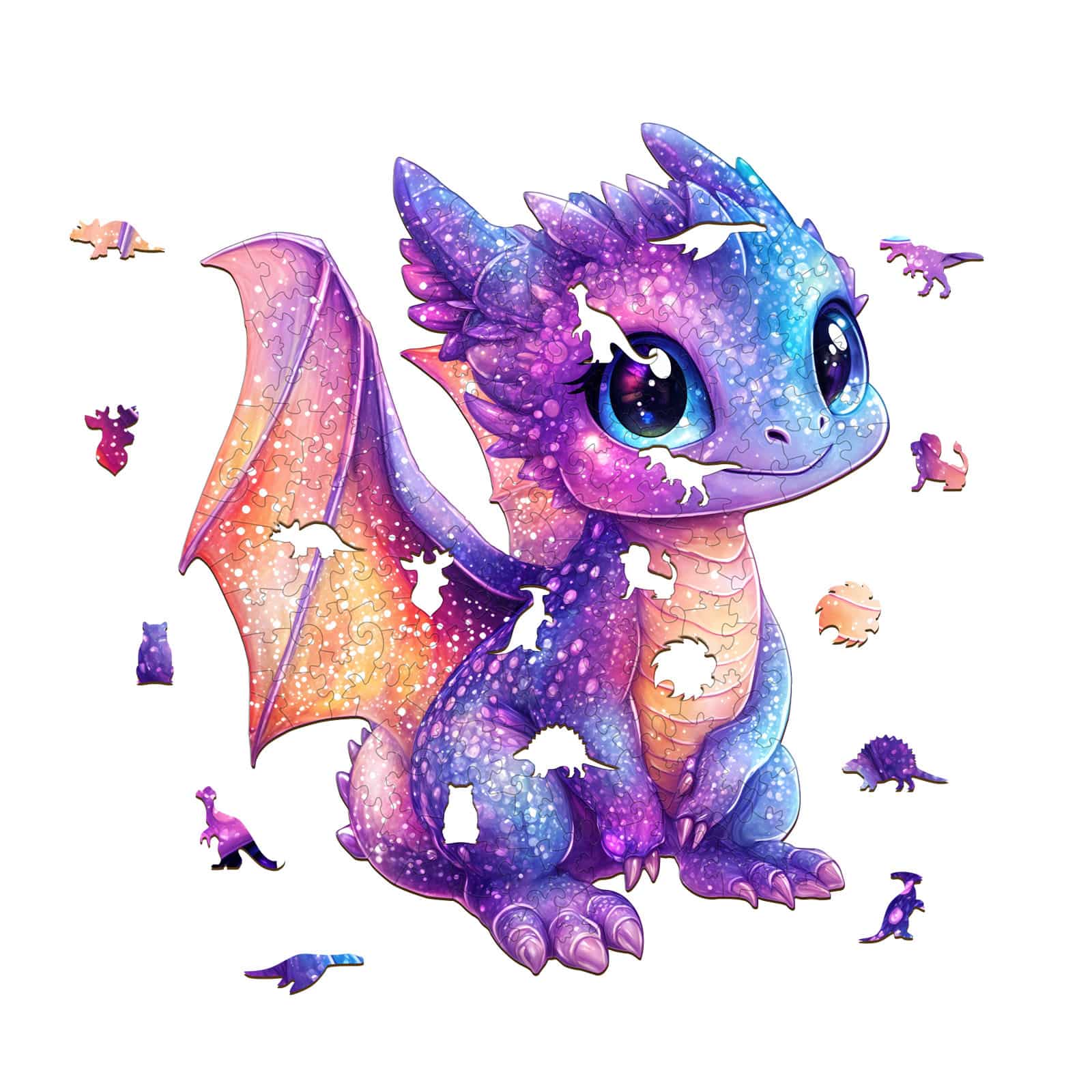 Wooden Jigsaw Puzzle - Glittering dragon - Image 2