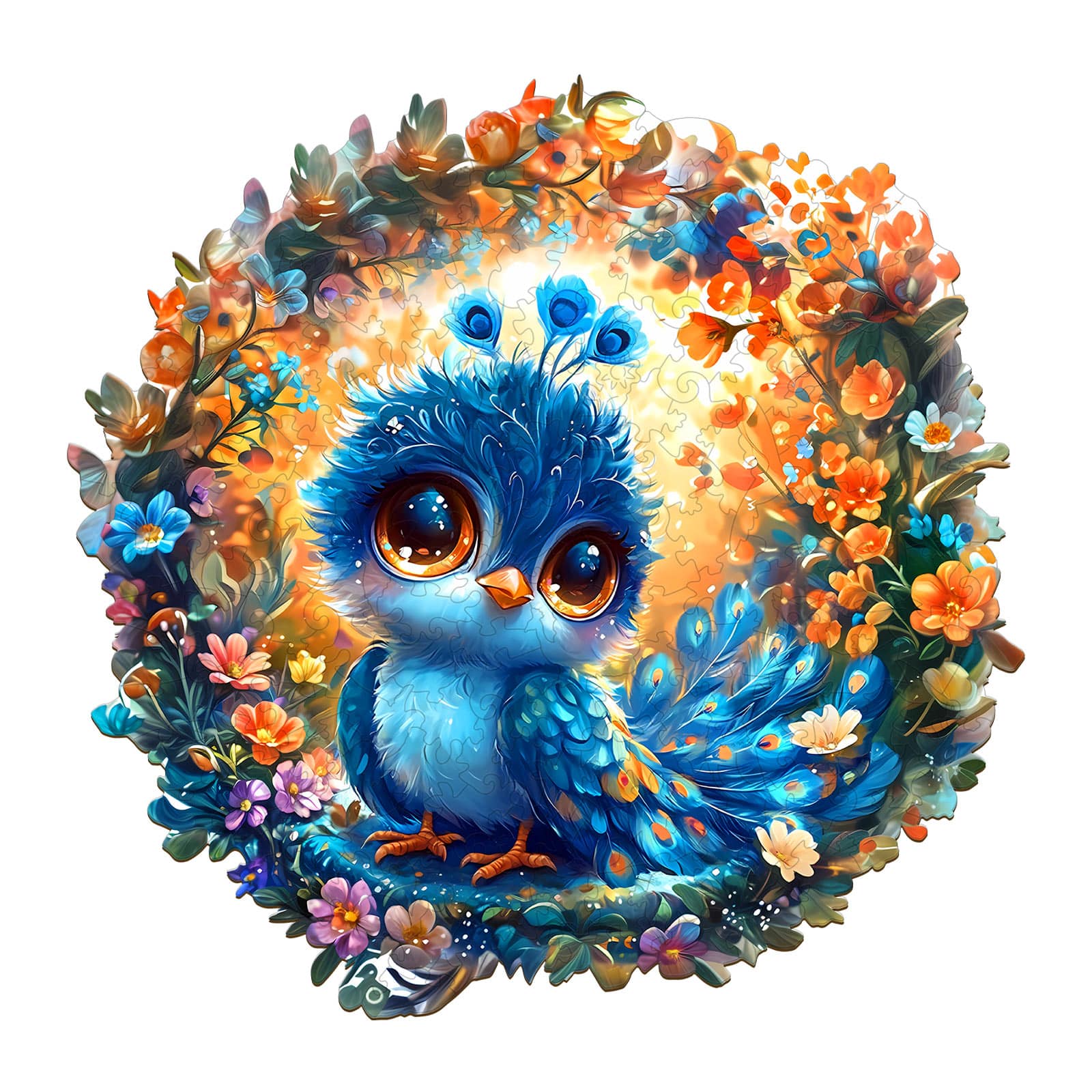 Wooden Jigsaw Puzzle - Little Peacock