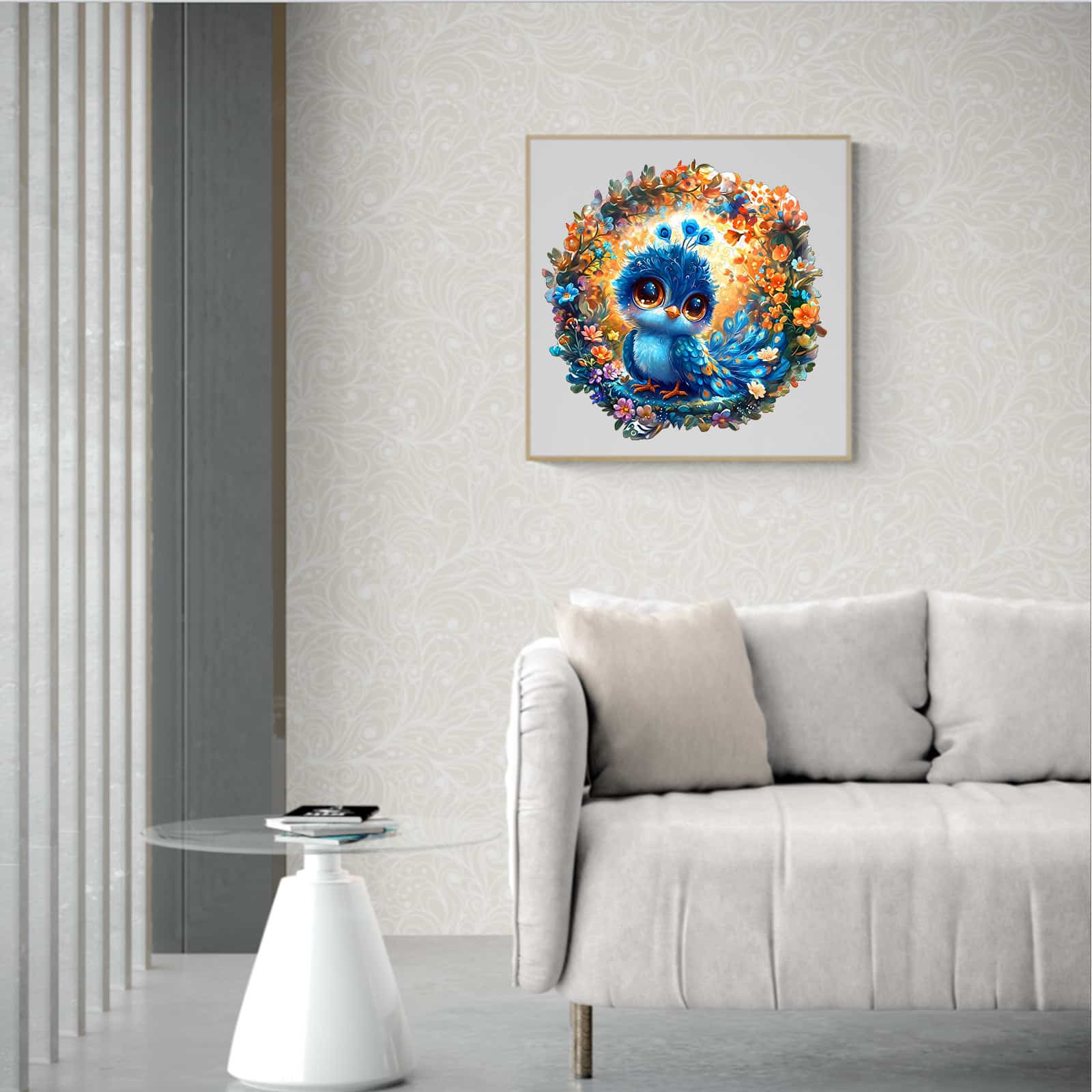 Wooden Jigsaw Puzzle - Little Peacock - Image 6