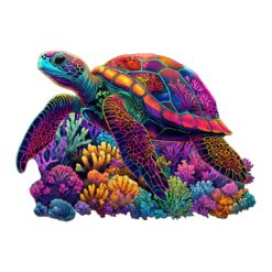 Wooden Jigsaw Puzzle - Luminous Turtle