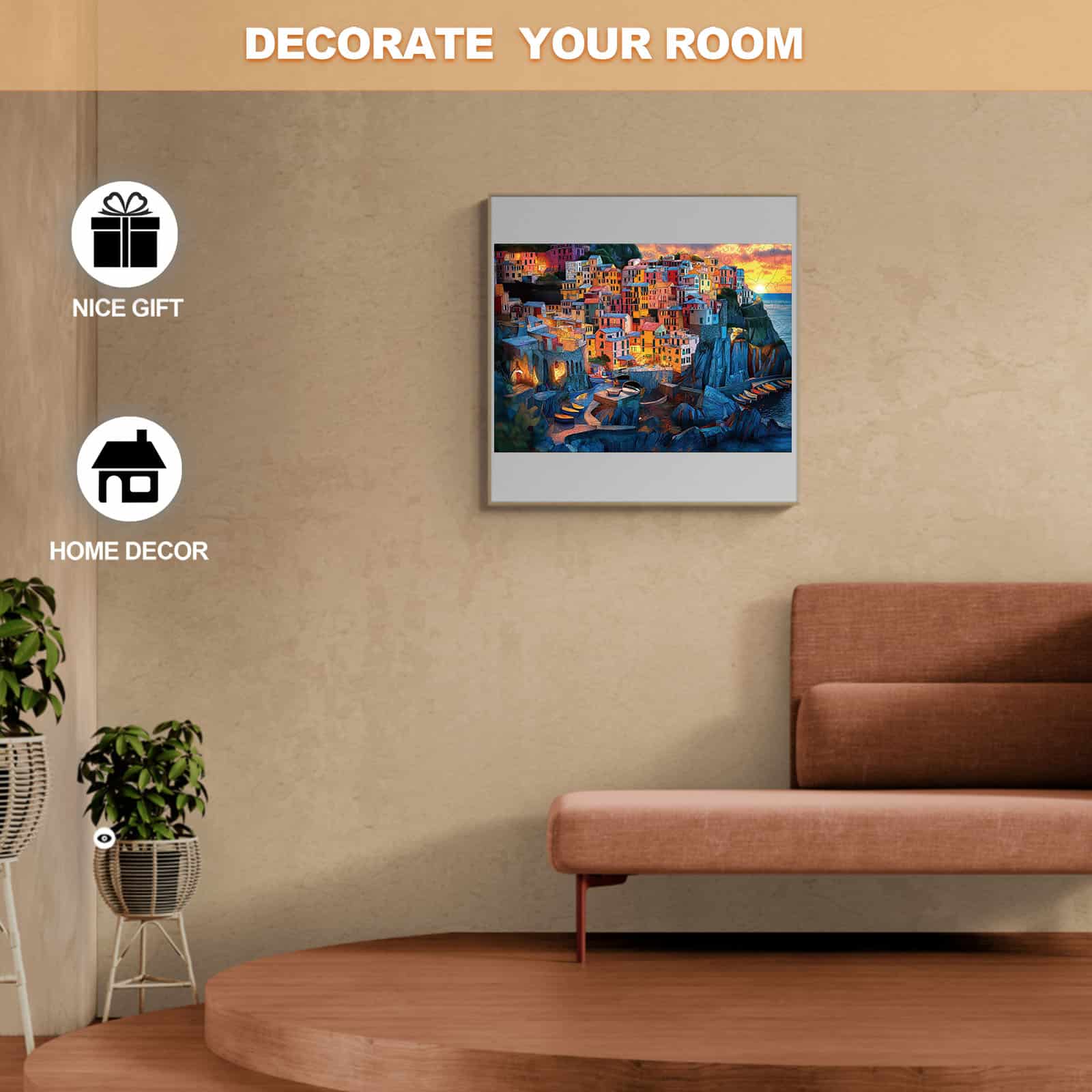 Wooden Jigsaw Puzzle - Stained Glass Cinque Terre - Image 6