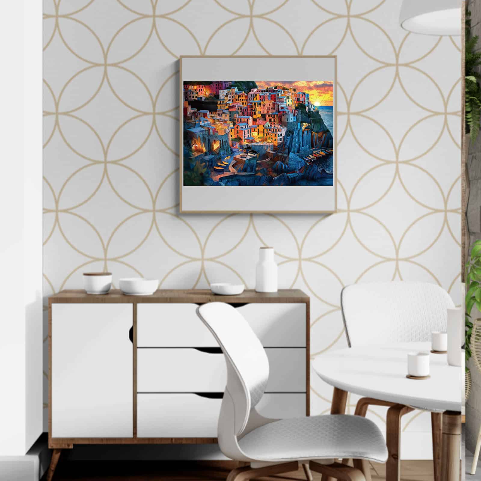 Wooden Jigsaw Puzzle - Stained Glass Cinque Terre - Image 4