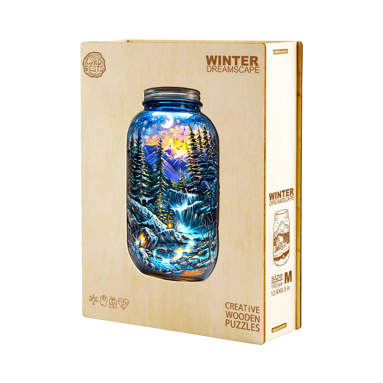 Wooden Jigsaw Puzzle -Winter Dreamscape - Image 3