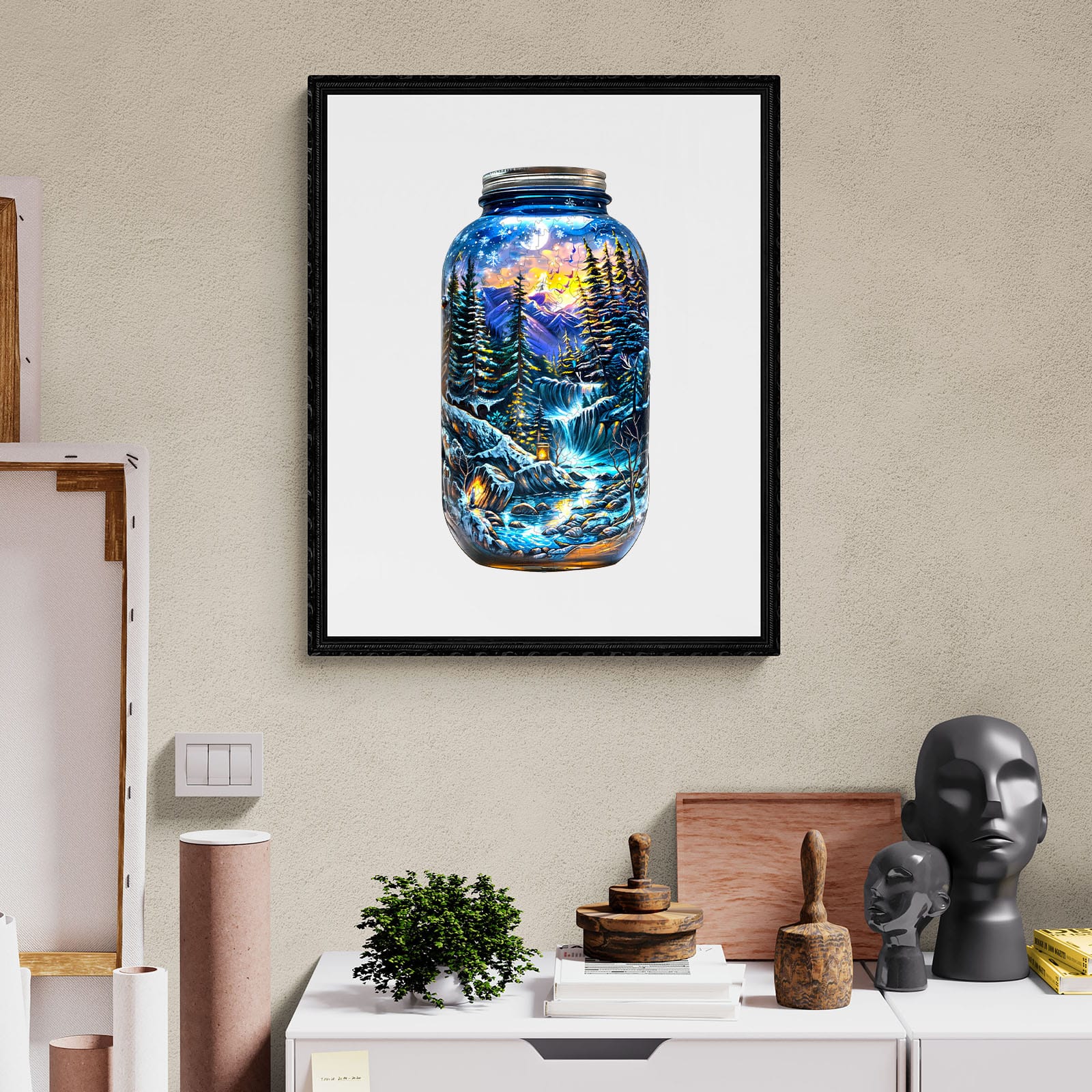 Wooden Jigsaw Puzzle -Winter Dreamscape - Image 8