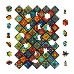 Alternative view of Wooden Jigsaw Puzzle – Mandala kaleidoscope-2