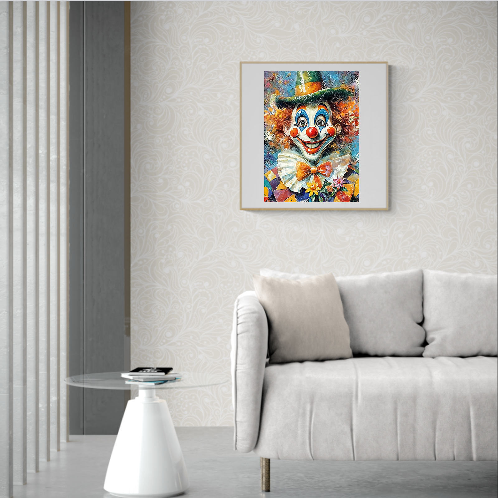 Wooden Jigsaw Puzzle - Oil painting clown - Image 8