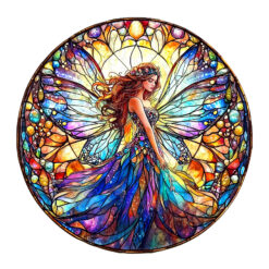 Wooden Jigsaw Puzzle - Stained Glass Fairy