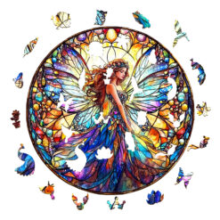 Alternative view of Wooden Jigsaw Puzzle - Stained Glass Fairy