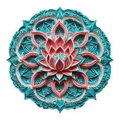 Wooden Jigsaw Puzzle - 3D Mandala Lotus-2