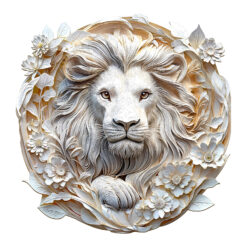 Wooden Jigsaw Puzzle - 3D paper lion