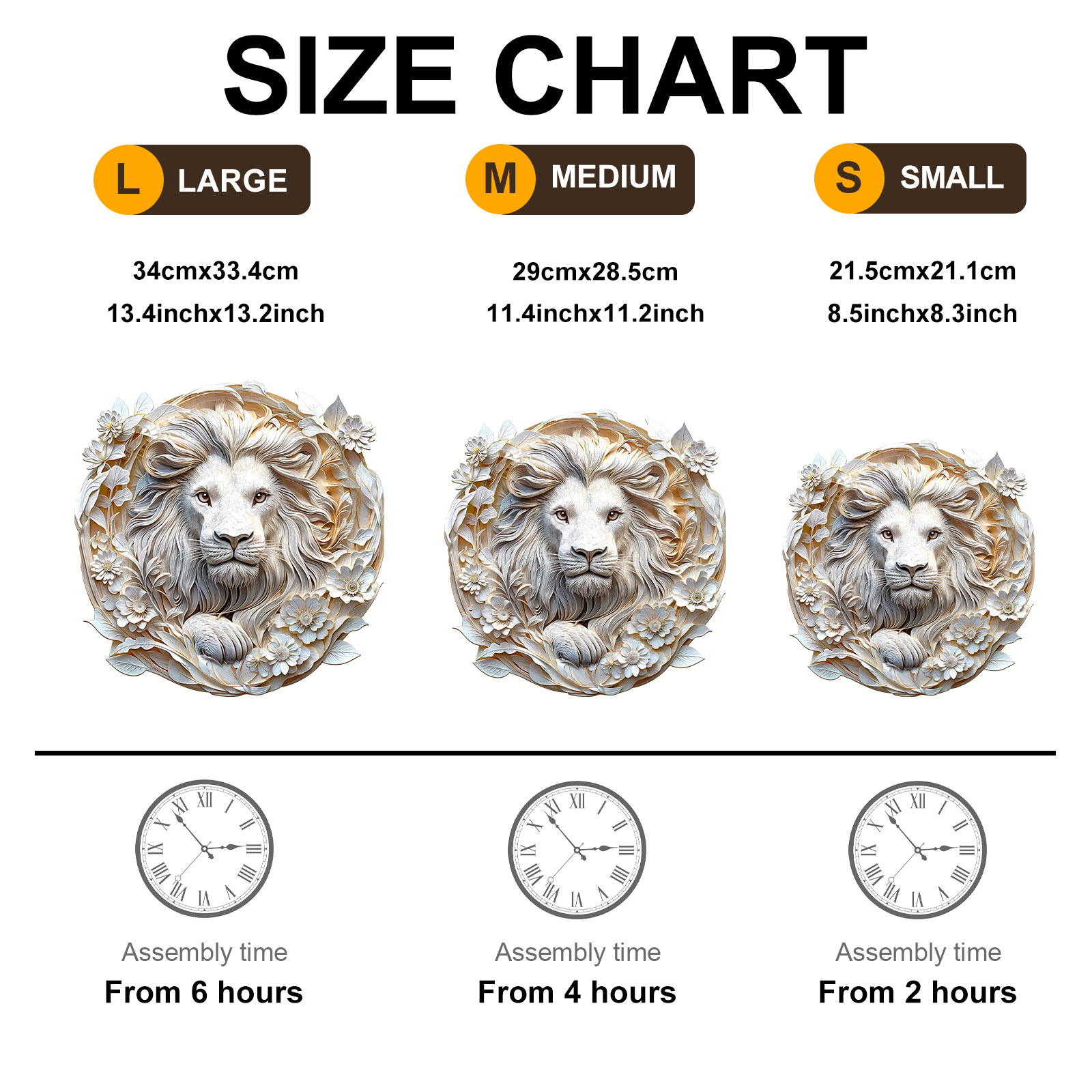 Wooden Jigsaw Puzzle - 3D paper lion - Image 6