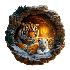 Wooden Jigsaw Puzzle- 3D Tiger Family-2