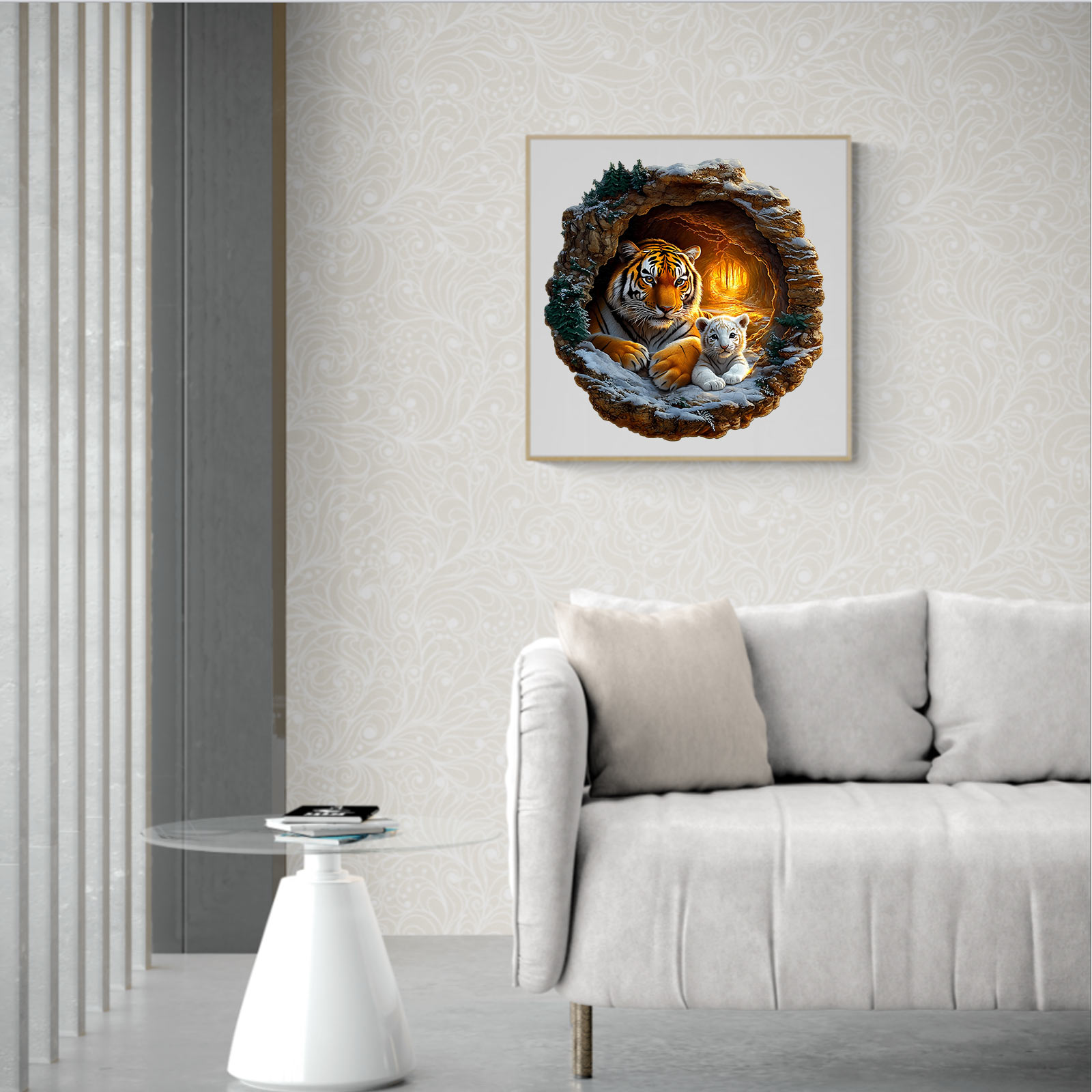 Wooden Jigsaw Puzzle- 3D Tiger Family-2 - Image 9