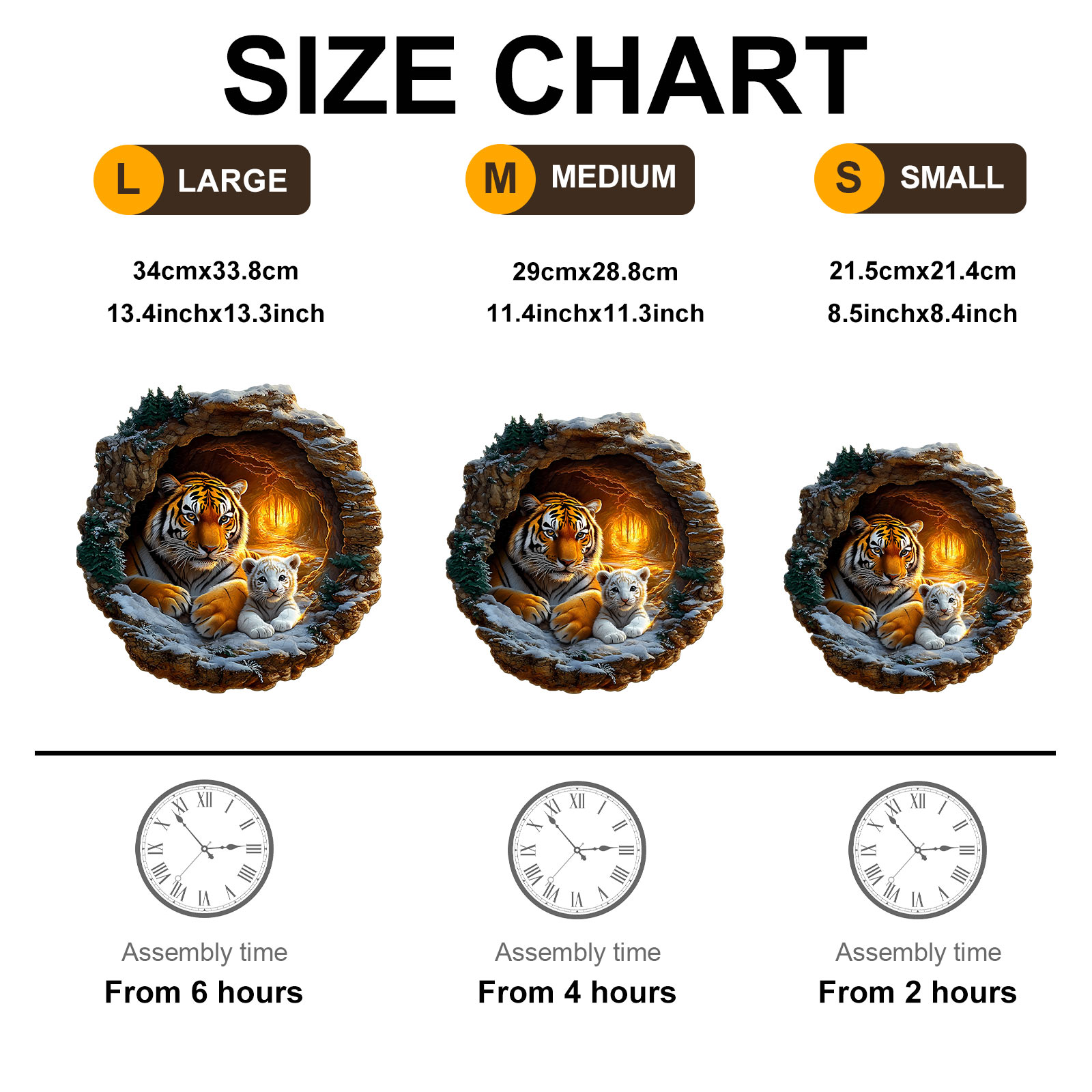 Wooden Jigsaw Puzzle- 3D Tiger Family-2 - Image 6