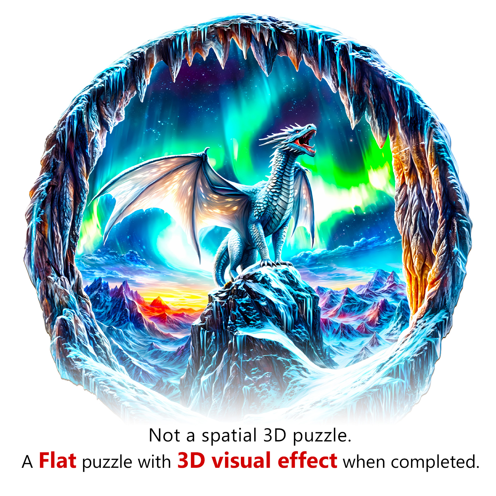 Wooden Jigsaw Puzzle – Aurora Dragon - Image 7