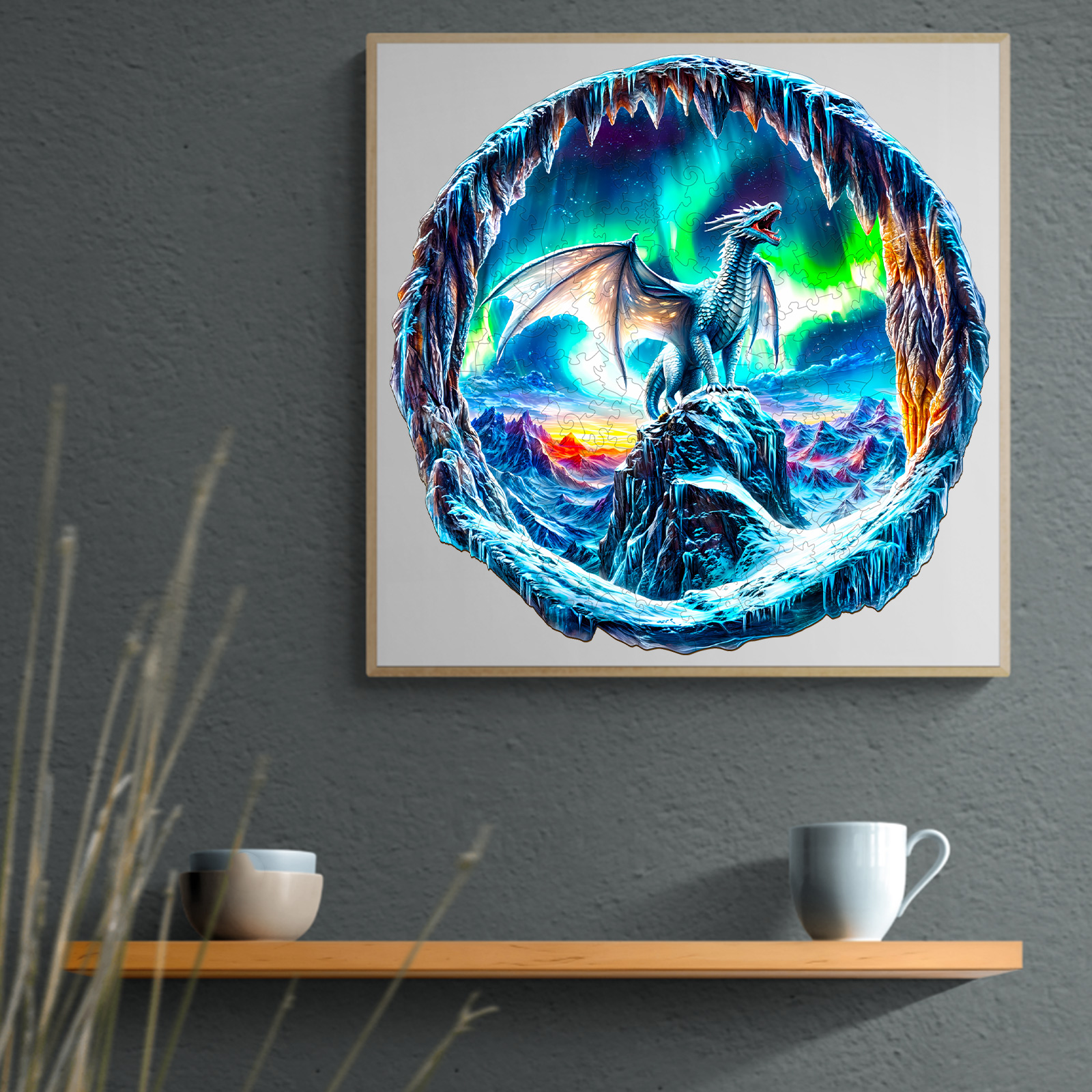 Wooden Jigsaw Puzzle – Aurora Dragon - Image 9