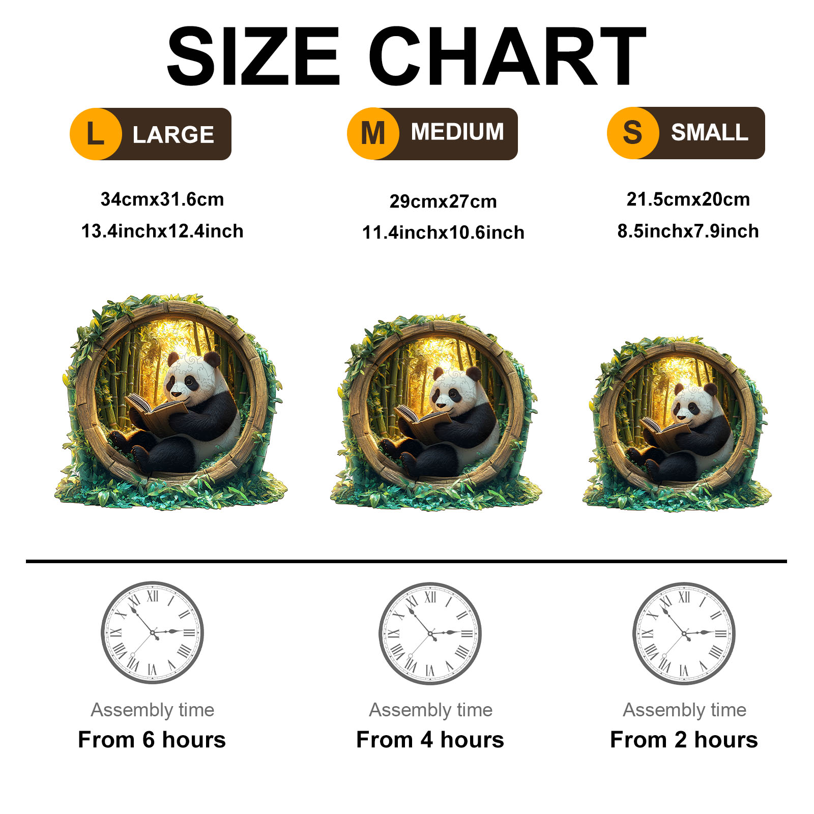 Wooden Jigsaw Puzzle – Bamboo Grove Scholar Panda - Image 6