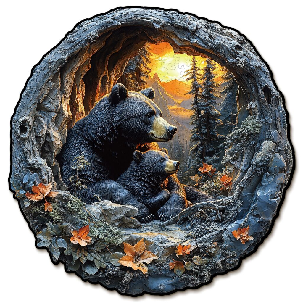 Wooden Jigsaw Puzzle – Bear Cuddle