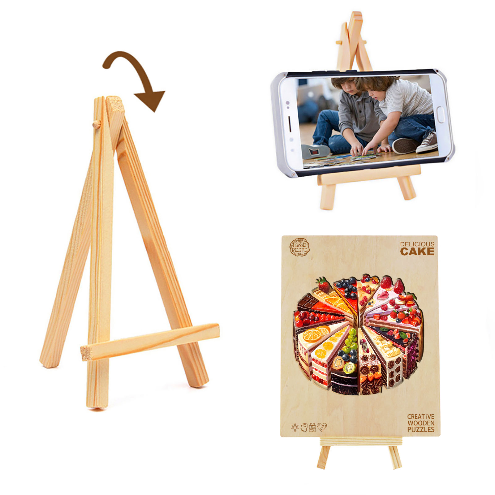 Wooden Jigsaw Puzzle - Delicious cake - Image 4