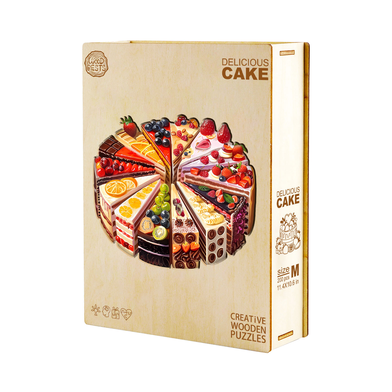 Wooden Jigsaw Puzzle - Delicious cake - Image 3