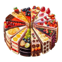 Wooden Jigsaw Puzzle - Delicious cake