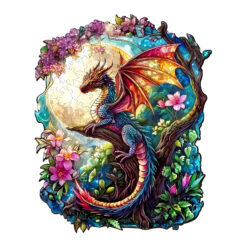 Wooden Jigsaw Puzzle – dragon in moonlight