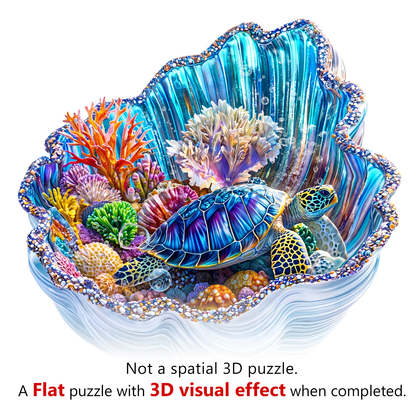 Wooden Jigsaw Puzzle – Giant Shell Dreams - Image 7
