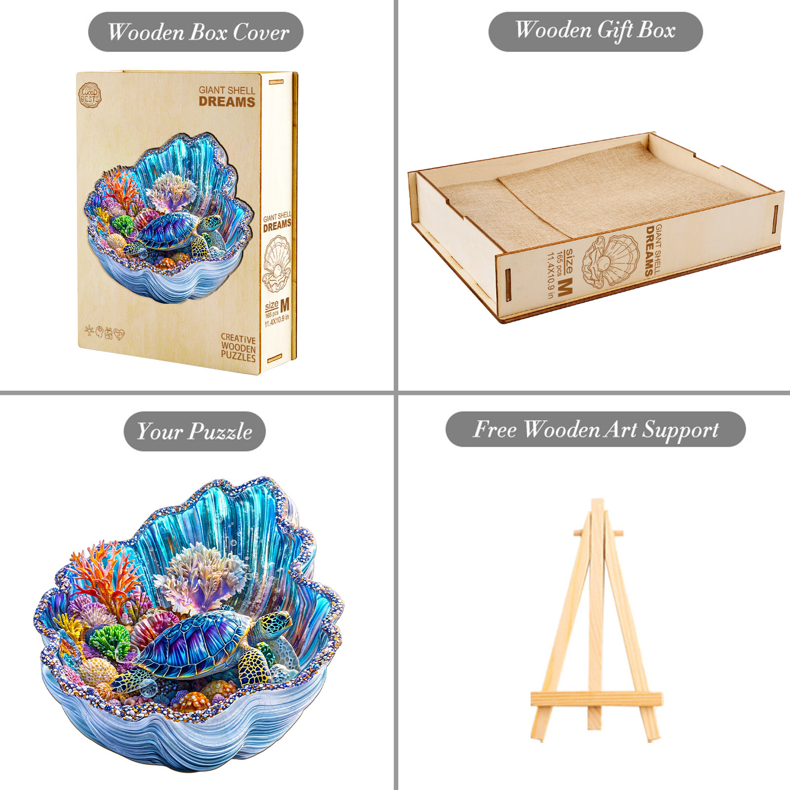 Wooden Jigsaw Puzzle – Giant Shell Dreams - Image 5
