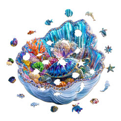 Alternative view of Wooden Jigsaw Puzzle – Giant Shell Dreams