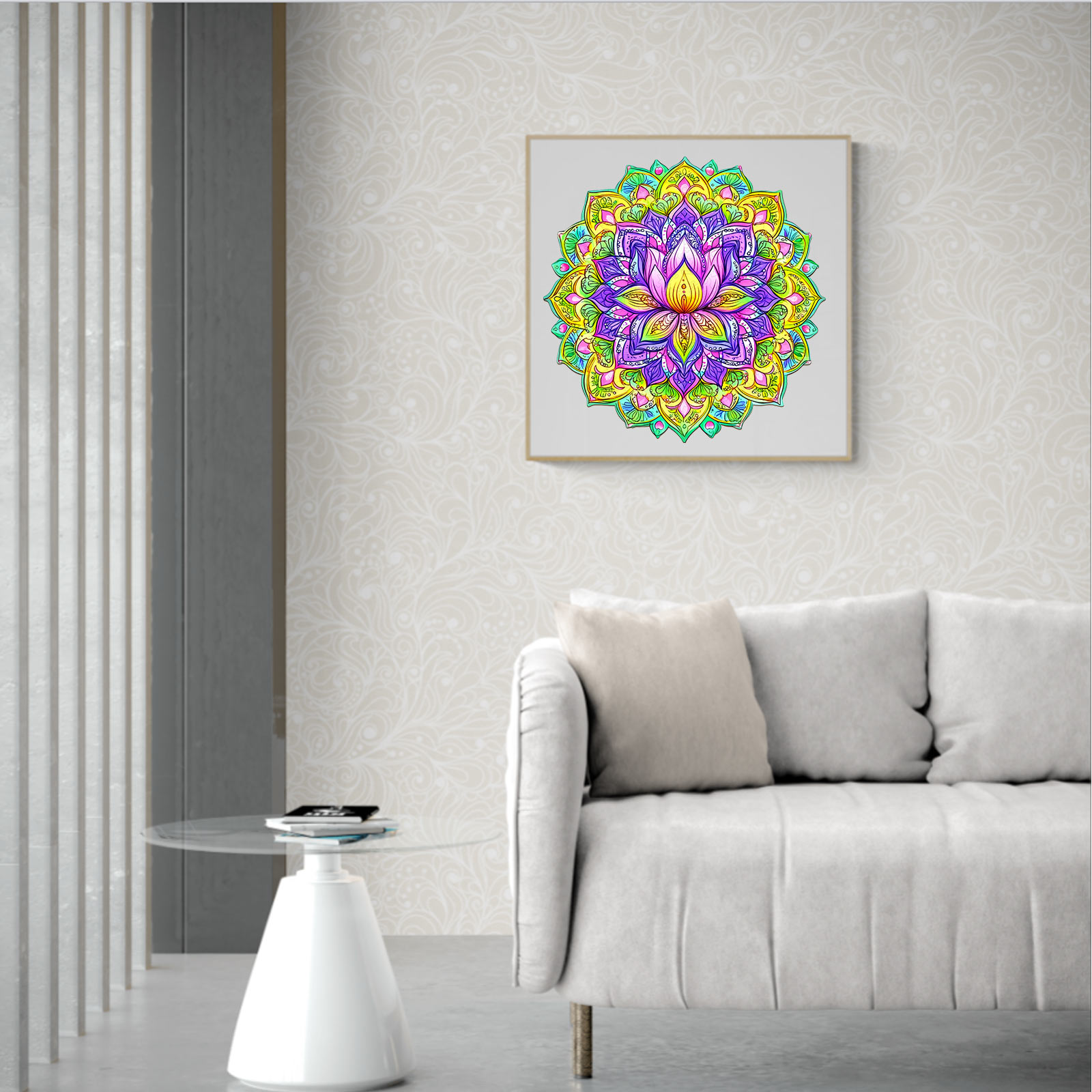 Wooden Jigsaw Puzzle – mandala lotus-1 - Image 8