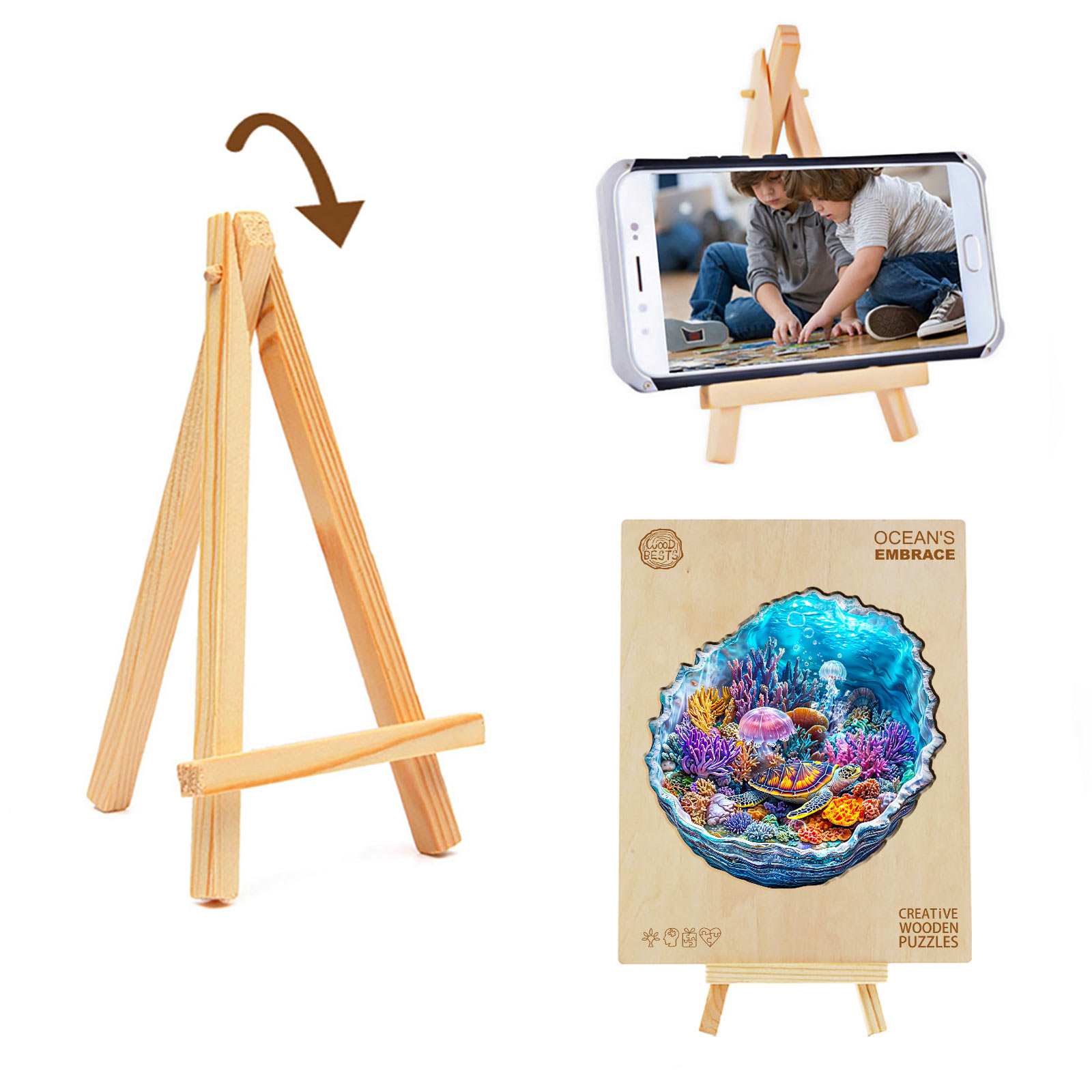 Wooden Jigsaw Puzzle-Ocean's Embrace - Image 5