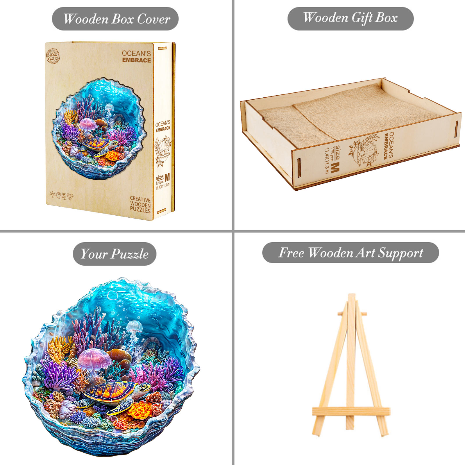 Wooden Jigsaw Puzzle-Ocean's Embrace - Image 4