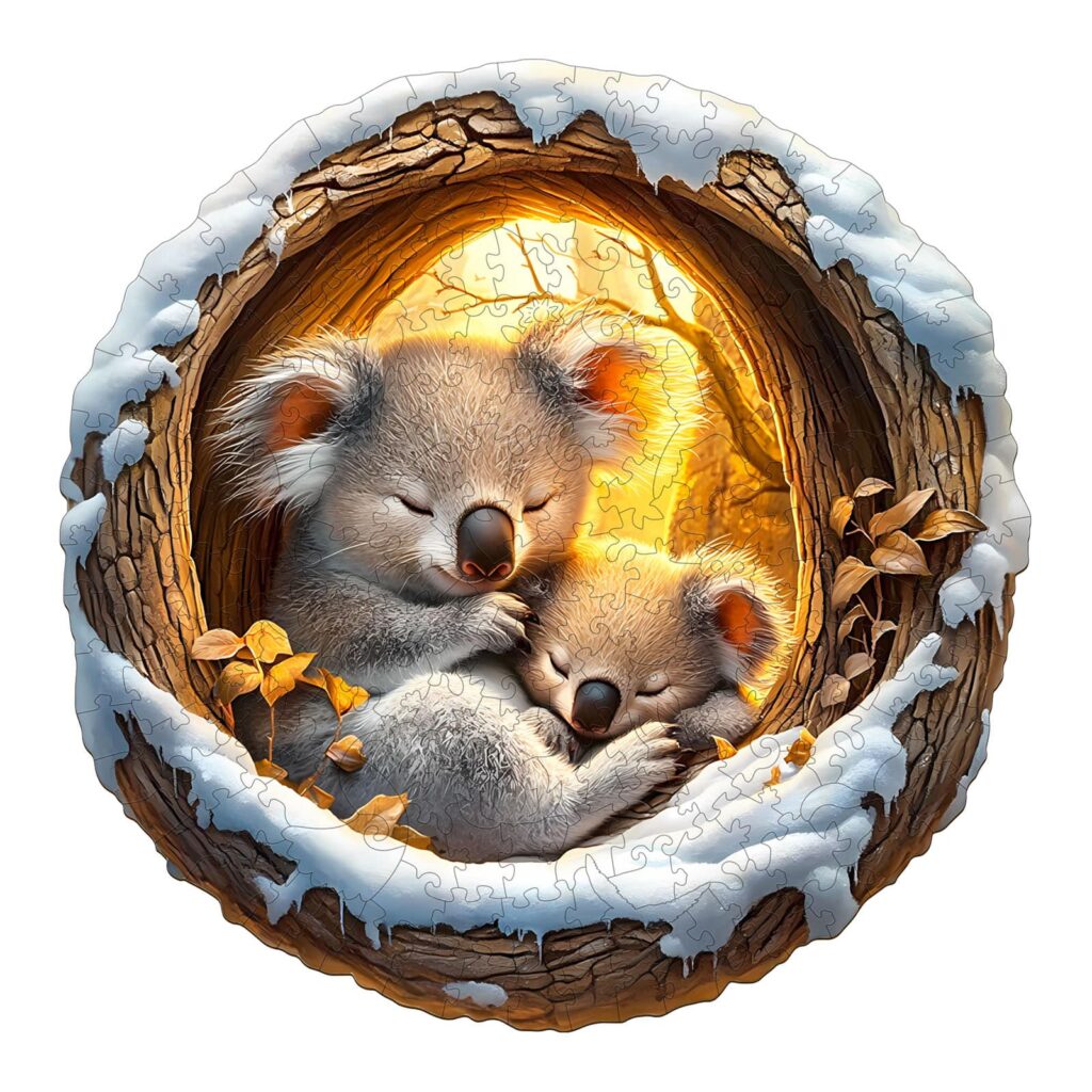 Wooden Jigsaw Puzzle – Sleeping Koala