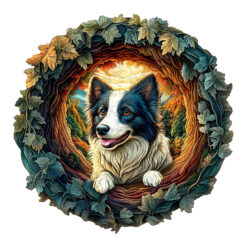 Wooden Jigsaw Puzzle – 3D Border Collie