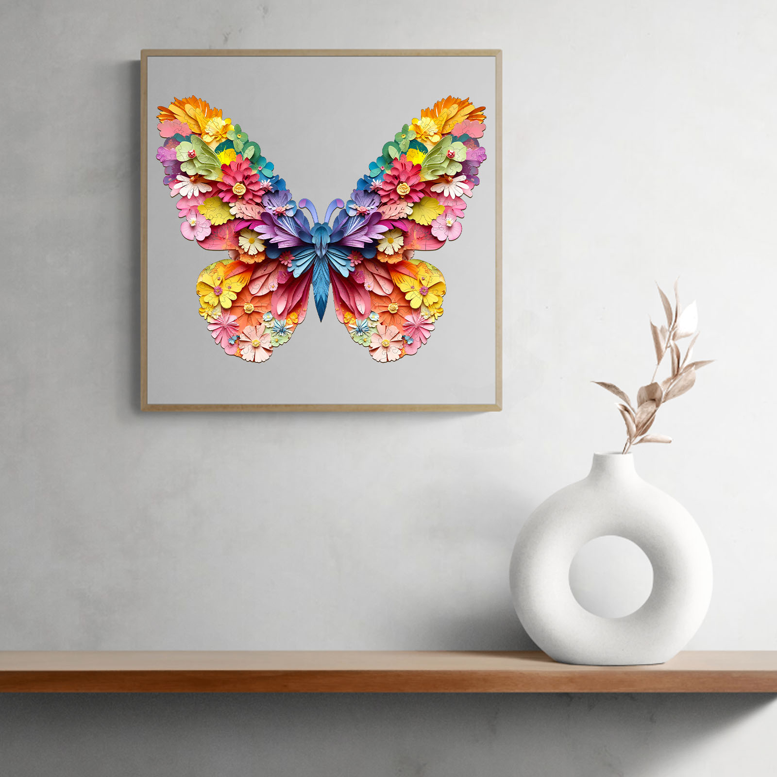 Wooden Jigsaw Puzzle –3d colorful butterfly - Image 8