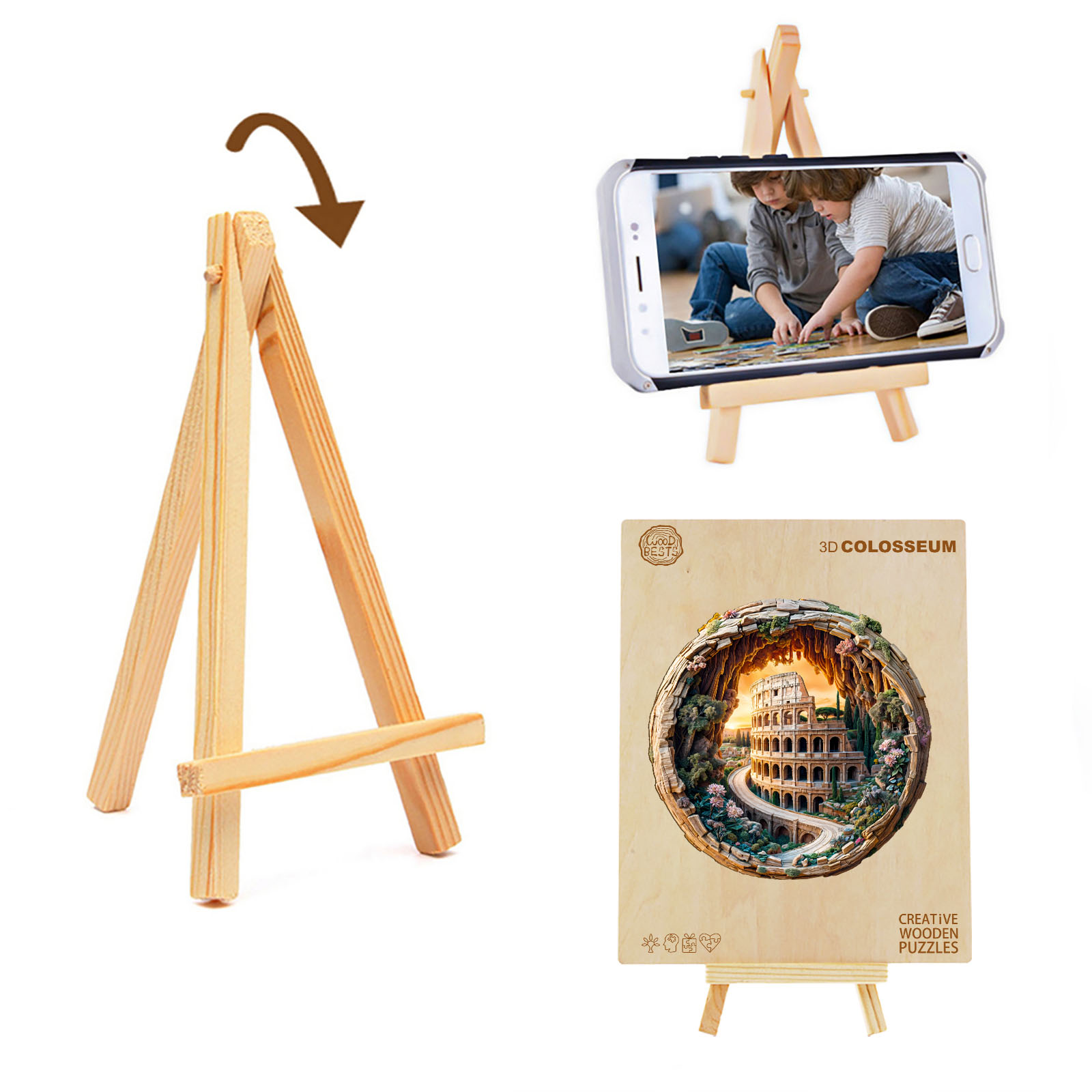 Wooden Jigsaw Puzzle –3D Colosseum - Image 4