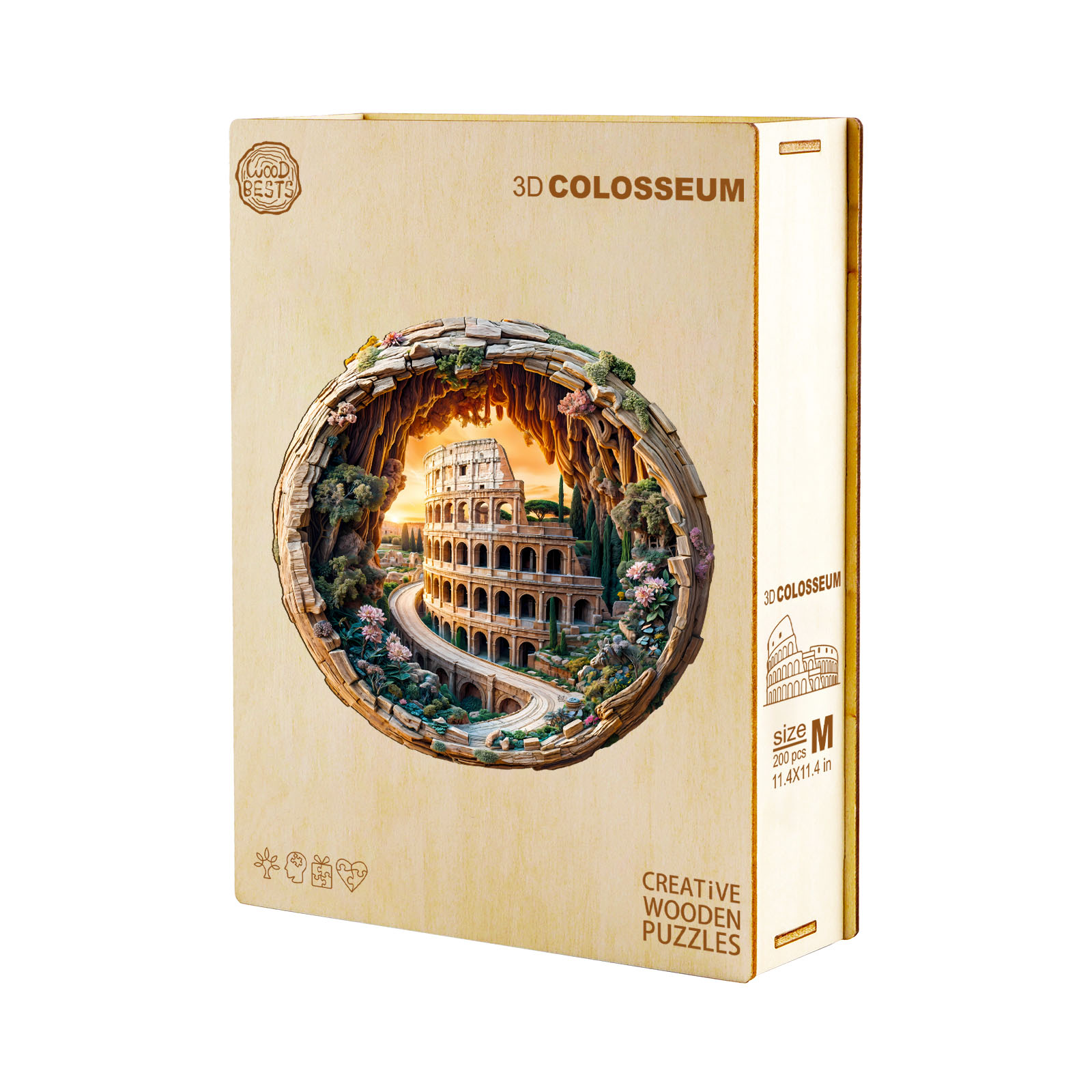Wooden Jigsaw Puzzle –3D Colosseum - Image 3