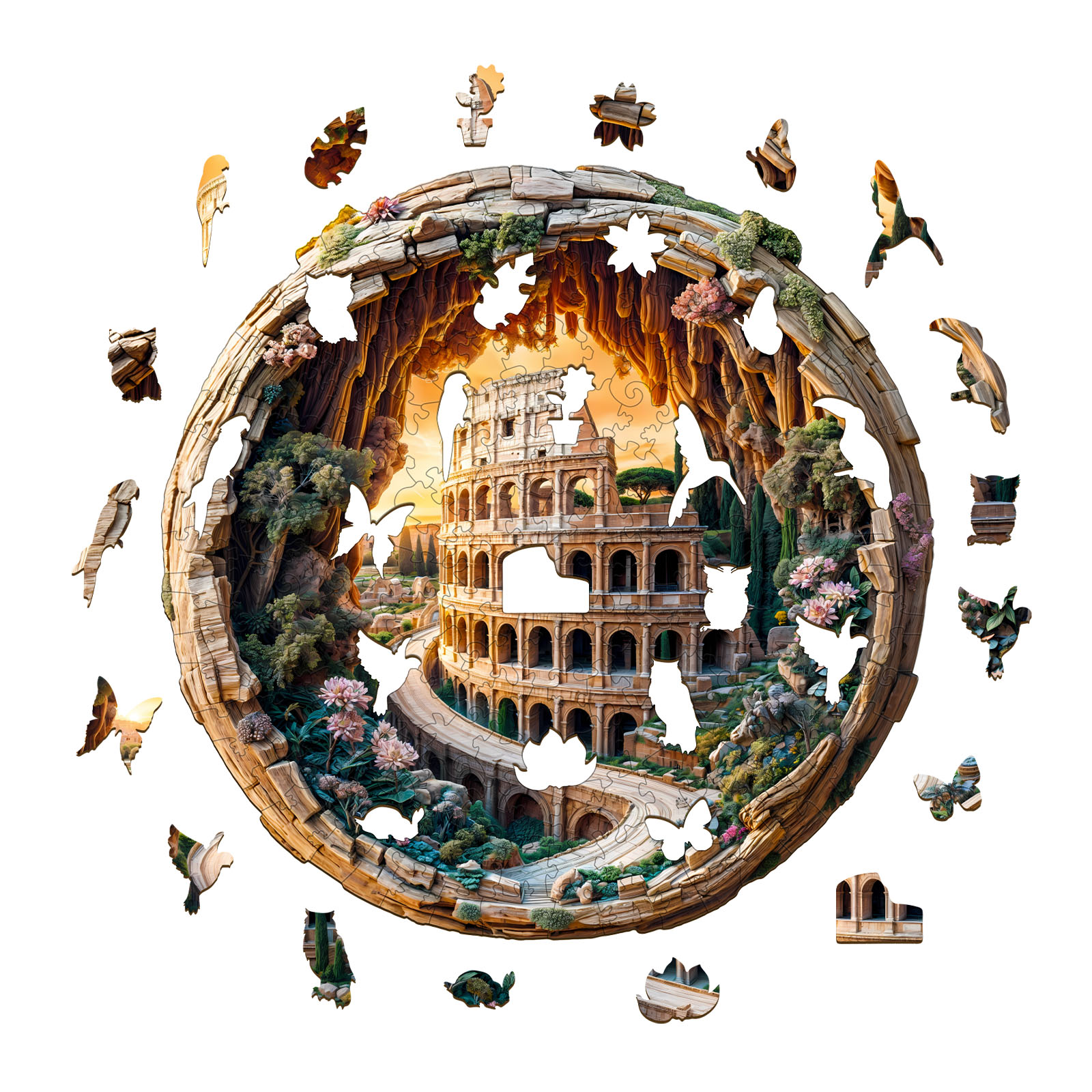 Wooden Jigsaw Puzzle –3D Colosseum - Image 2