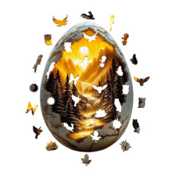 Alternative view of Wooden Jigsaw Puzzle – 3d eggshell world-1