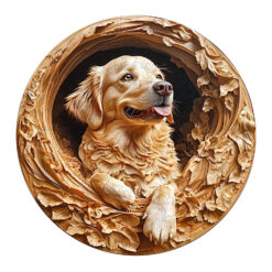 Wooden Jigsaw Puzzle – 3D golden retriever-1