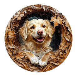 Wooden Jigsaw Puzzle – 3D golden retriever 2