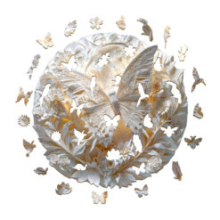 Alternative view of Wooden Jigsaw Puzzle –3d paper butterfly