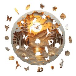 Alternative view of Wooden Jigsaw Puzzle – 3D paper scenery