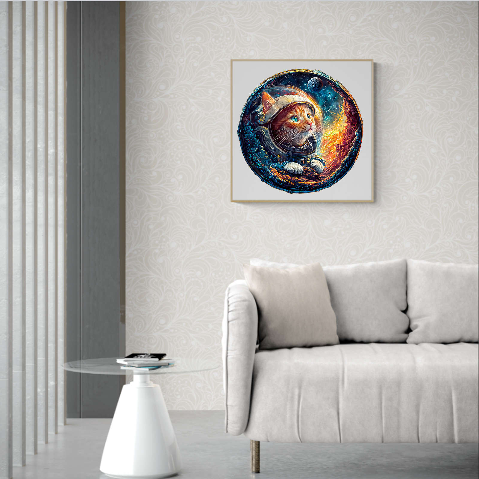 Wooden Jigsaw Puzzle – 3D Space Cat - Image 9