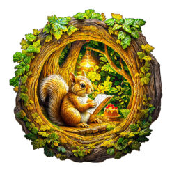 Wooden Jigsaw Puzzle – 3D squirrel in the cave-2
