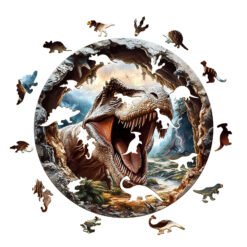 Alternative view of Wooden Jigsaw Puzzle – 3D T-rex-2