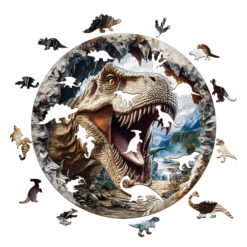 Alternative view of Wooden Jigsaw Puzzle – 3D T-rex-3