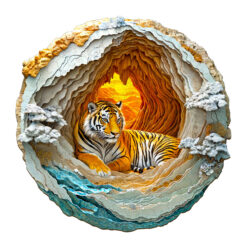 Wooden Jigsaw Puzzle – 3D tiger